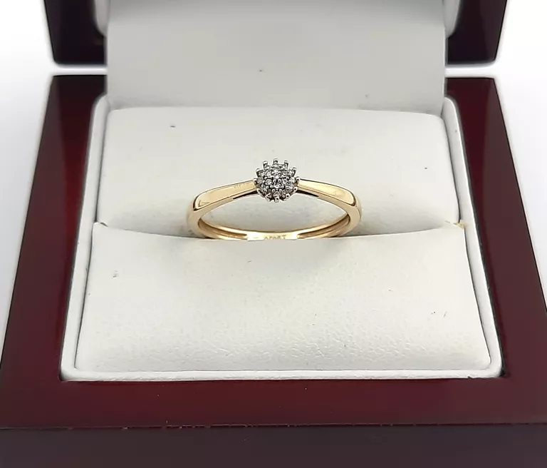 ZŁOTY PIERŚCIONEK Z DIAMENTAMI P375 1,51G R14