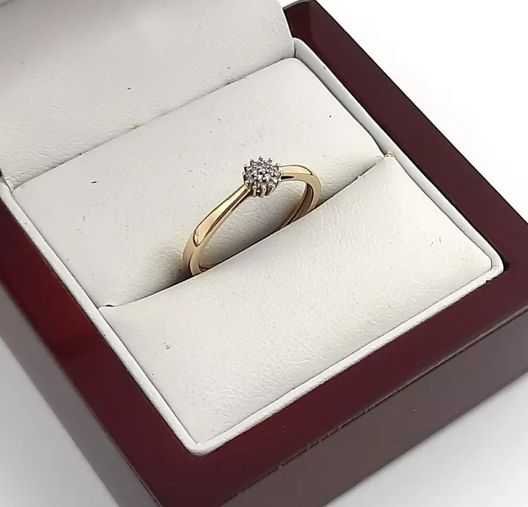 ZŁOTY PIERŚCIONEK Z DIAMENTAMI P375 1,51G R14