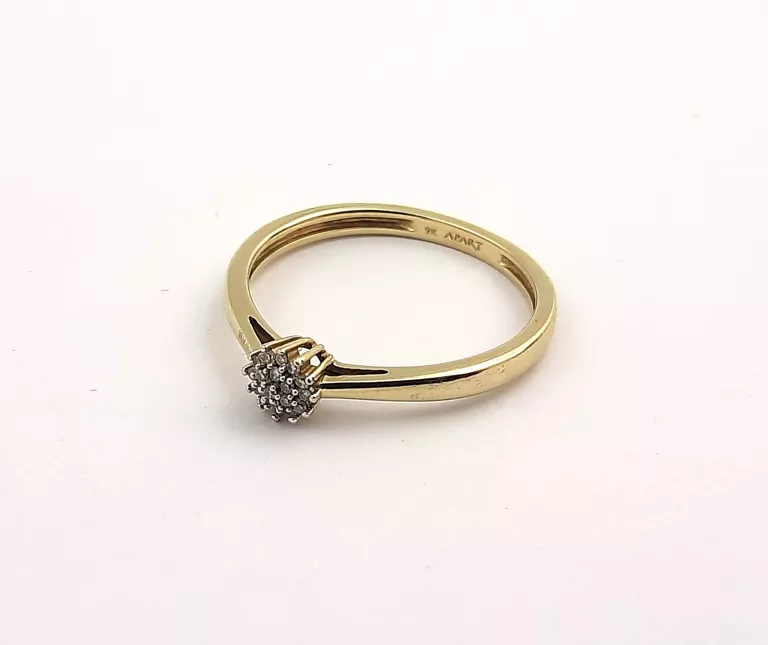 ZŁOTY PIERŚCIONEK Z DIAMENTAMI P375 1,51G R14