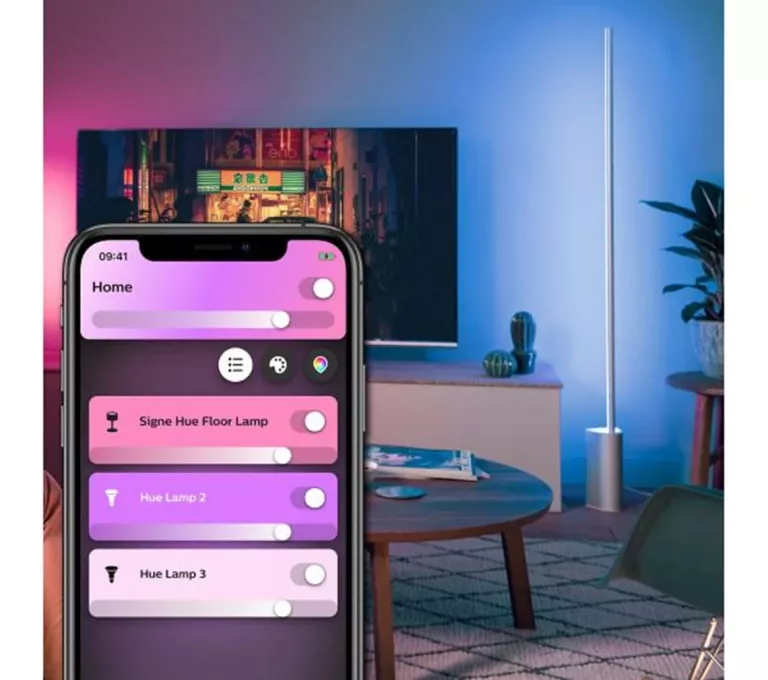 LAMPA PODŁOGOWA PHILIPS HUE SIGNE SZARA