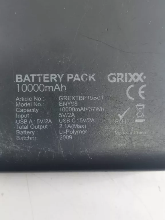 POWERBANK GRIXX 10000 MAH