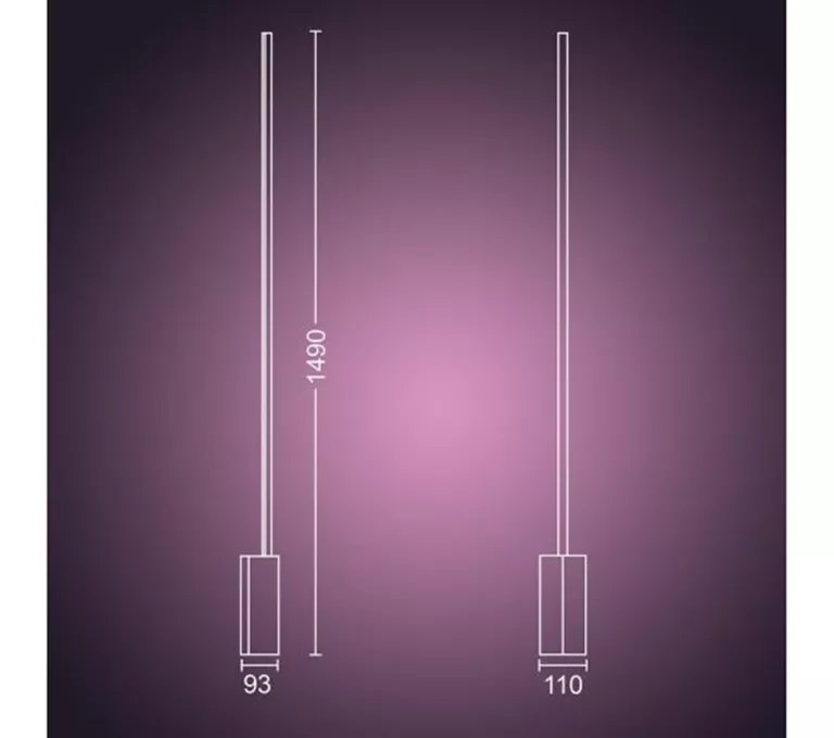 LAMPA PODŁOGOWA PHILIPS HUE SIGNE SZARA