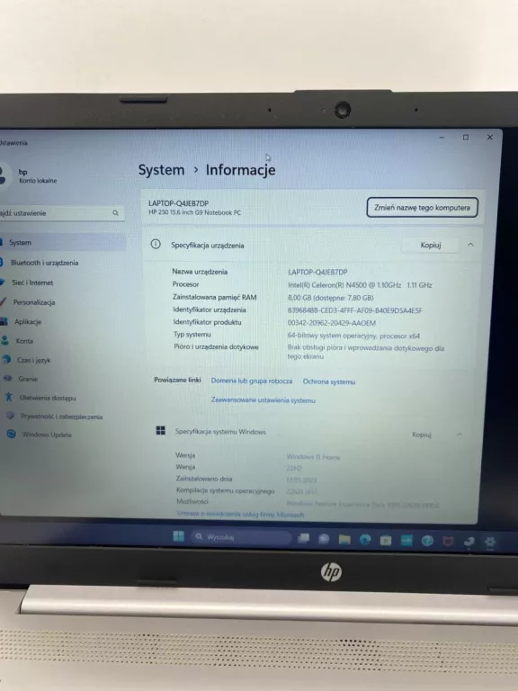 LAPTOP HP 250 G9