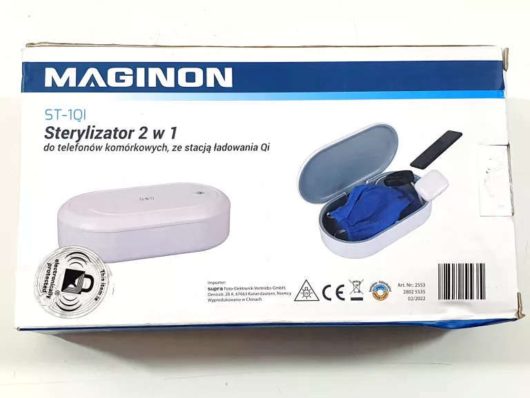 MAGINON STERYLIZATOR 2 W 1 UV ŁADOWARKA INDUKCYJNA