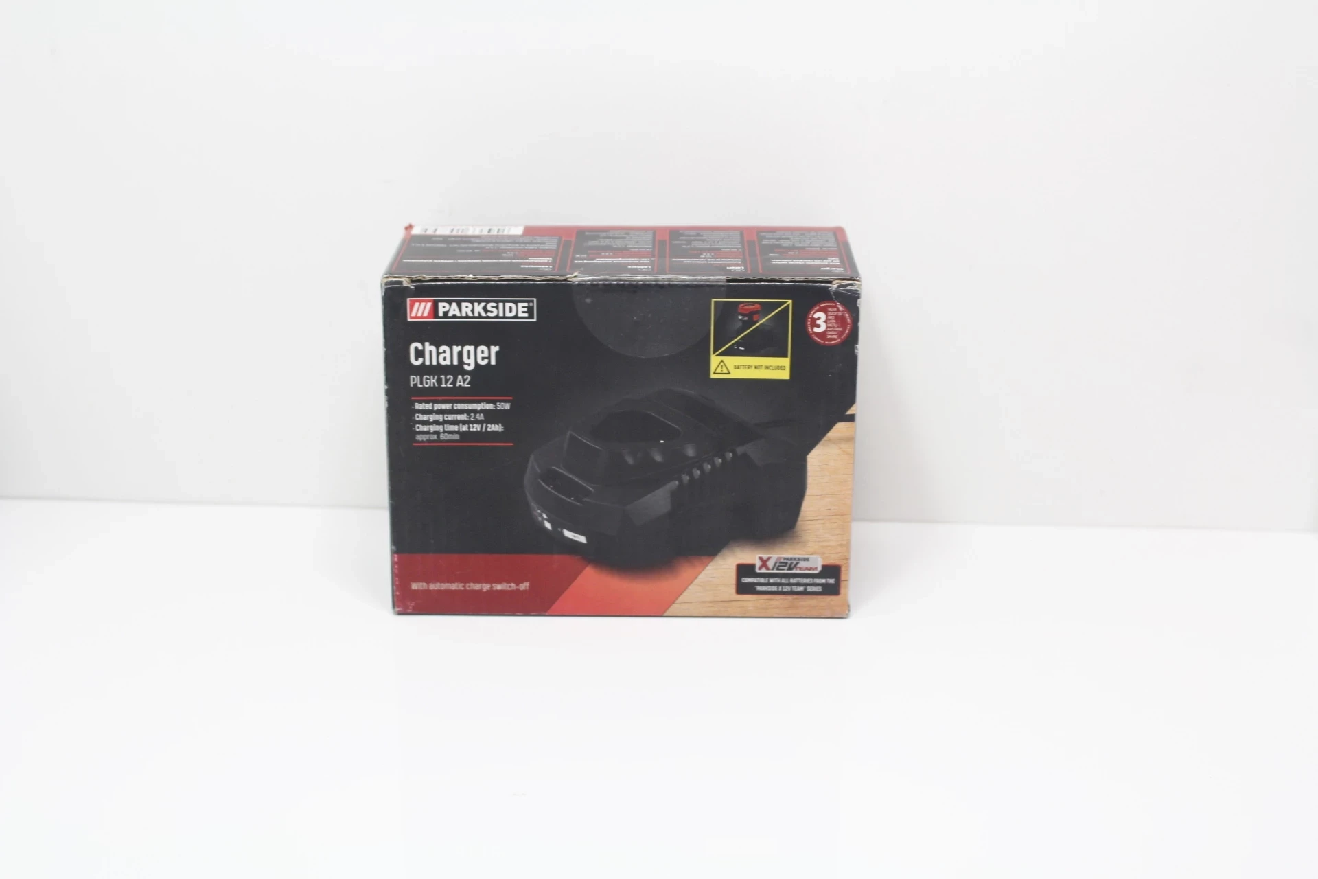 Chargeur Parkside PLGK 12 Pour Batterie 12V 2Ah - Compatible Avec Les Outils PARKSIDE X 12 TEAM