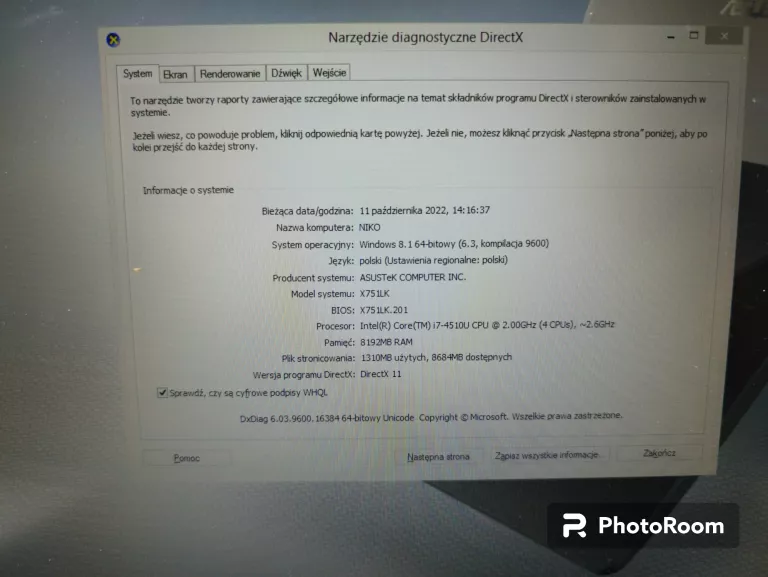 laptop-asus-f751l-i7-4gen-8ram-gtx850m-stan-uzywany