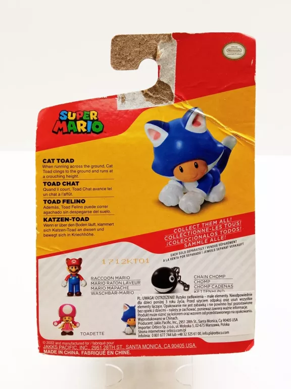 SUPER MARIO FIGURKA CAT TOAD 6CM NINTENDO S37