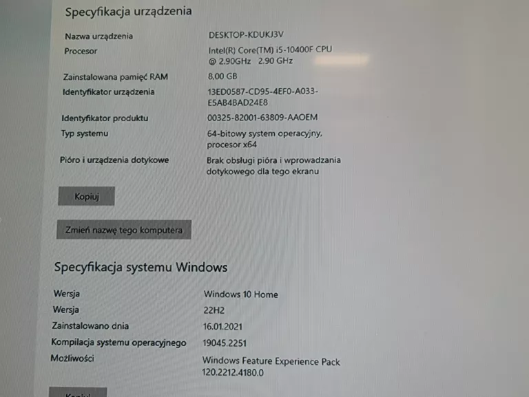 KOMPUTER MSI MAG CODEX 5 I5-10400F/8GB/512/WIN10
