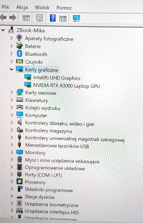 LAPTOP HP ZBOOK I9 32GB RAM RTX A3000 1TB SSD