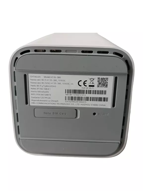 ROUTER H135-380 DBG SPEEDBOX ROUTER 5G CPE 3