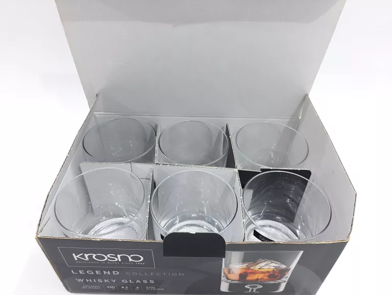 SZKLANKI DO WHISKY KROSNO 250ML X 6 SZT.