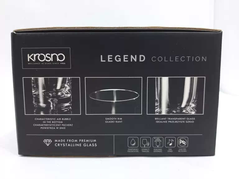 SZKLANKI DO WHISKY KROSNO 250ML X 6 SZT.