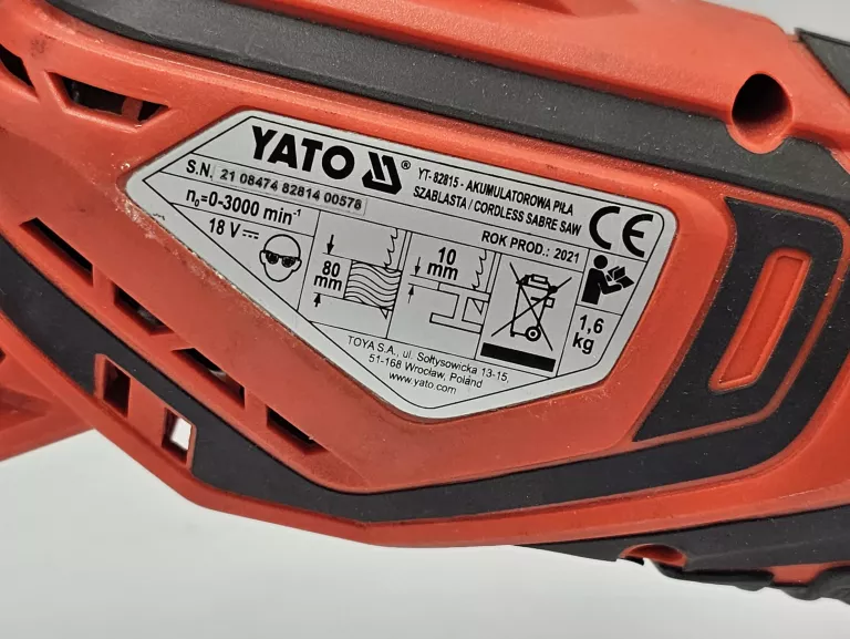 PIŁA SZABLASTA YATO 18V YT-82814