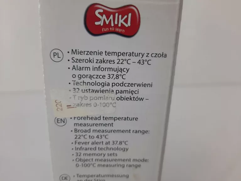 TERMOMETR BEZDOTYKOWY EASY GO SMIKI PARAGON