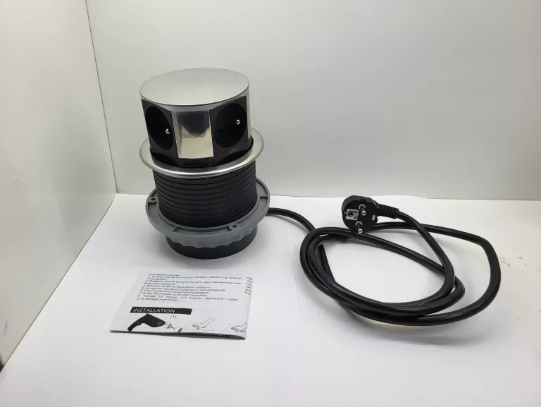 GNIAZDO MEBLOWE 4X250V WYSUWANE OR-AE-1380 INOX