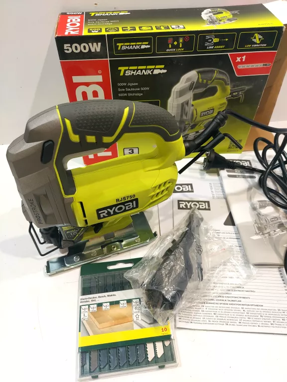 WYRZYNARKA RYOBI RJS750 + NOŻYKI BOSCH