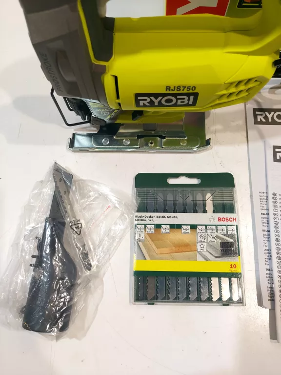 WYRZYNARKA RYOBI RJS750 + NOŻYKI BOSCH