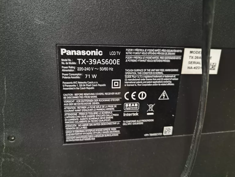 TELEWIZOR PANASONIC TX-39AS600E SMART TV