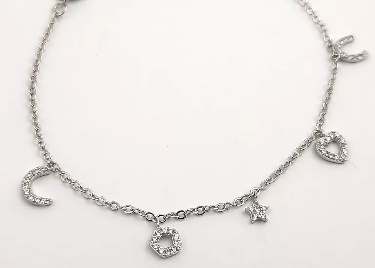 srebrna-bransoletka-5-zawieszek-170g-16-19cm-stan-11323-2