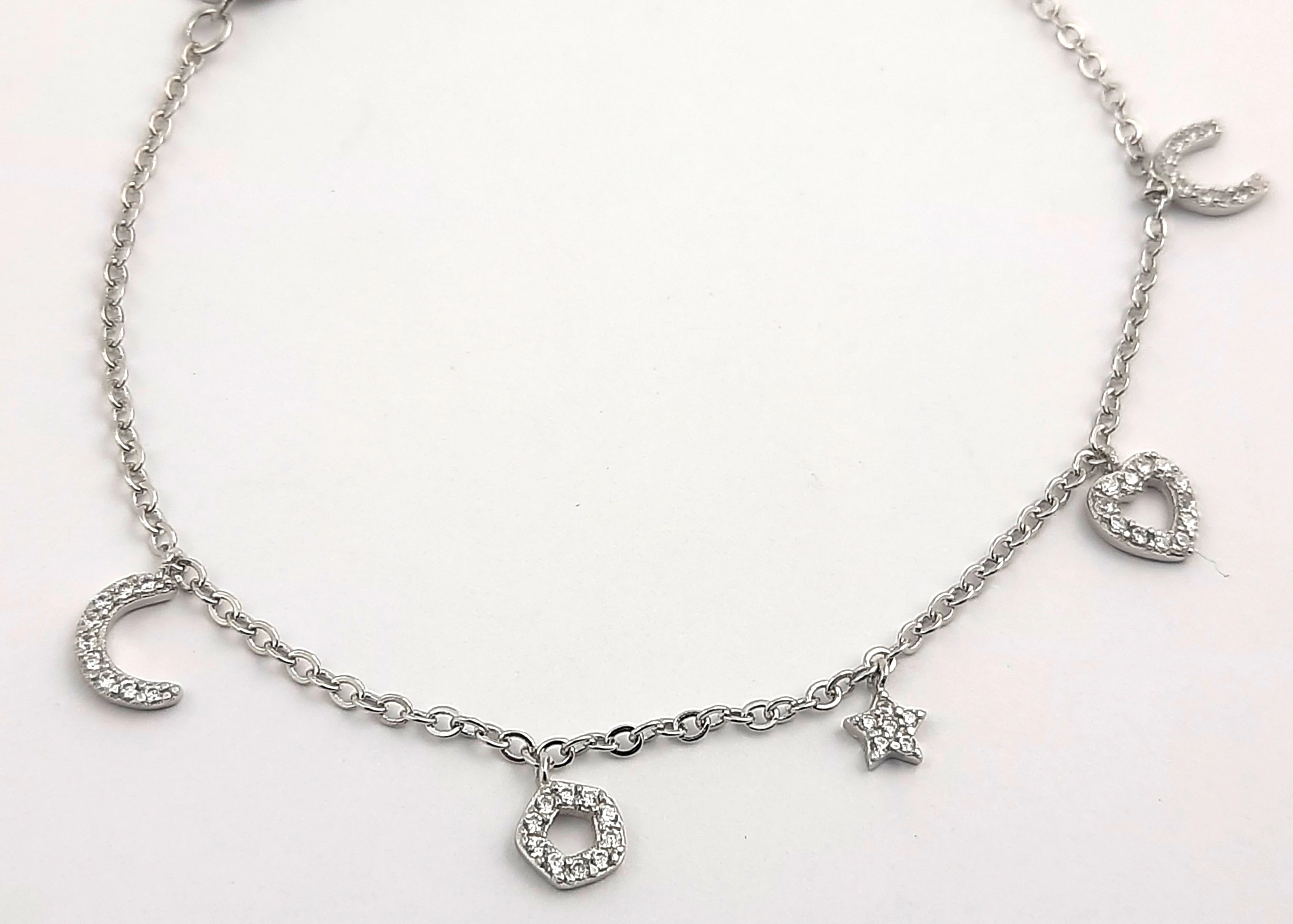 srebrna-bransoletka-5-zawieszek-170g-16-19cm-stan-11323-2