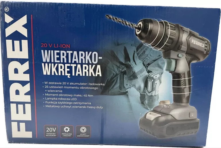 WIERTARKO-WKRĘTARKA FERREX 20 V LI-ON