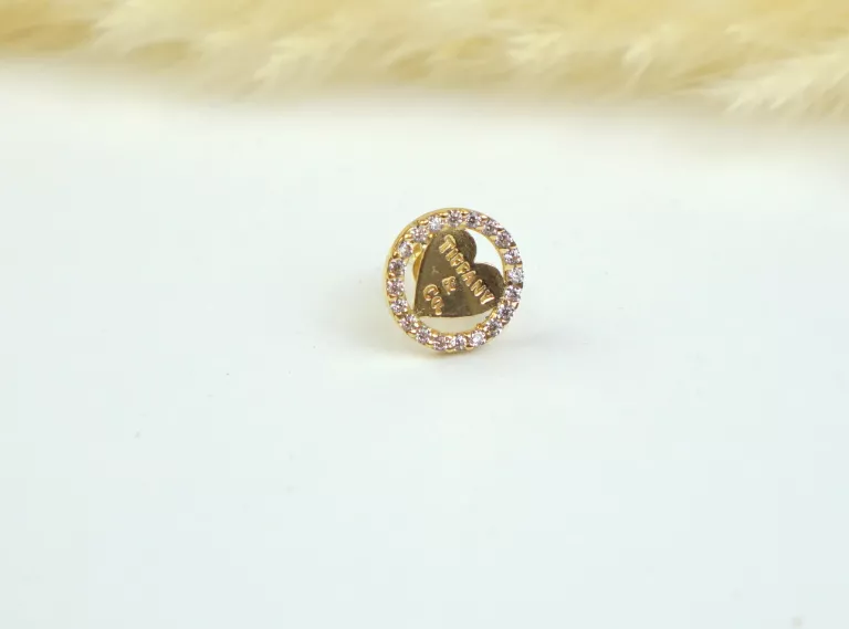 585 1,63G ZŁOTE KOLCZYKI ZNAK TIFFANY SERDUSZKO