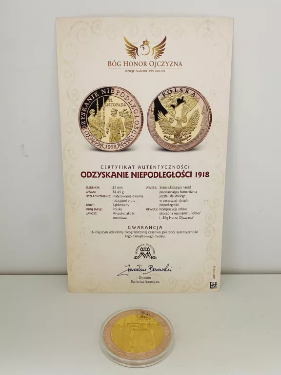 moneta-odzyskanie-niepodleglosci-1918-certyf-senatorska-38-legnica