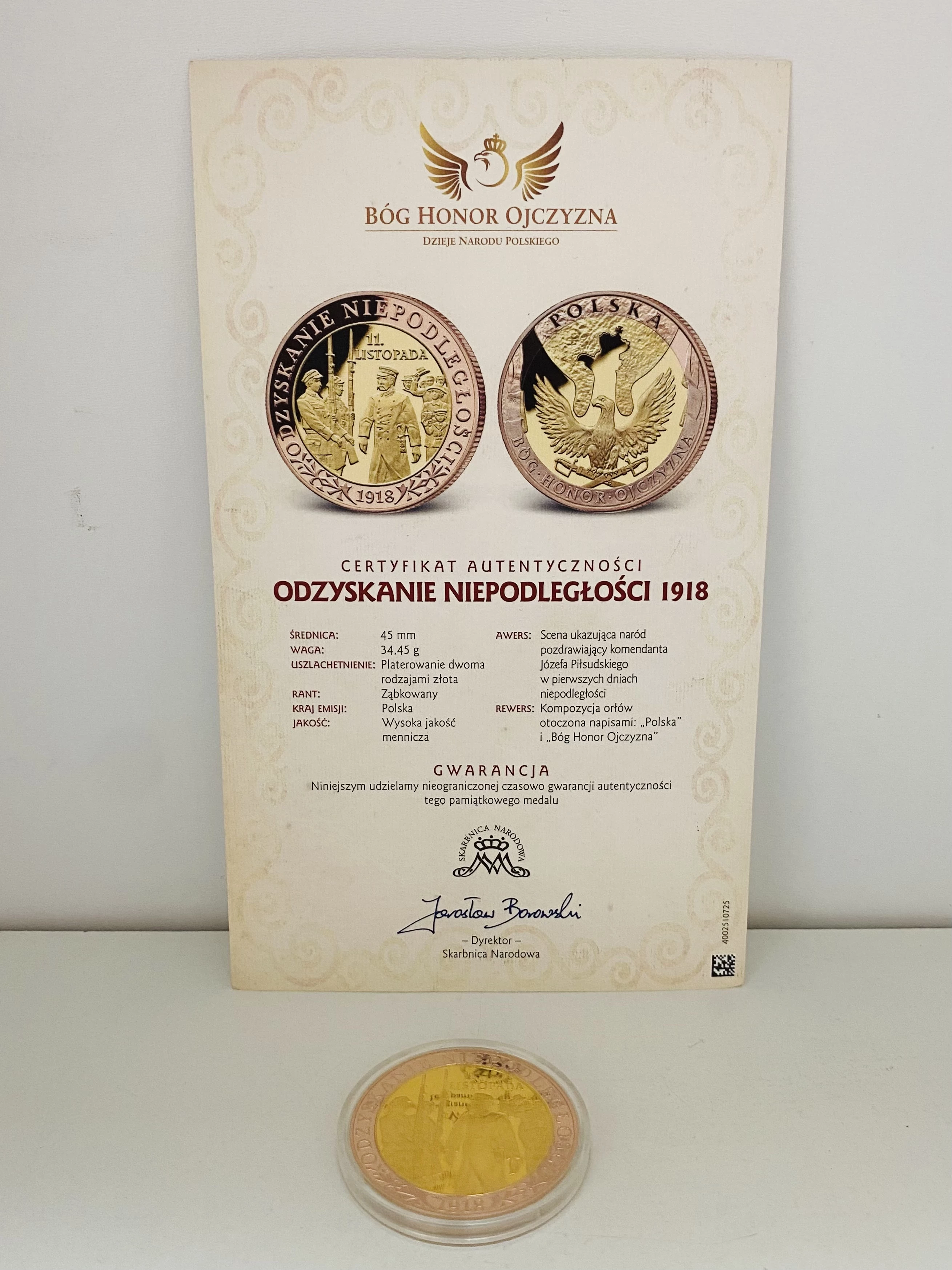 moneta-odzyskanie-niepodleglosci-1918-certyf-senatorska-38-legnica