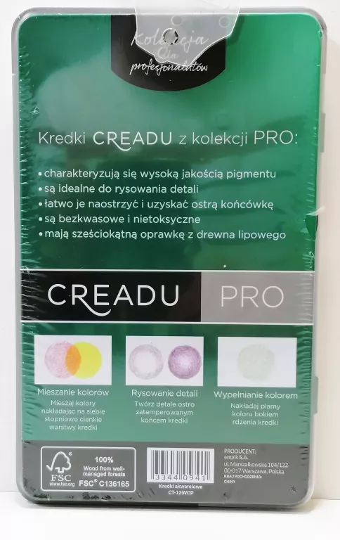 CREADU PRO 12 KREDKI AKWARELOWE