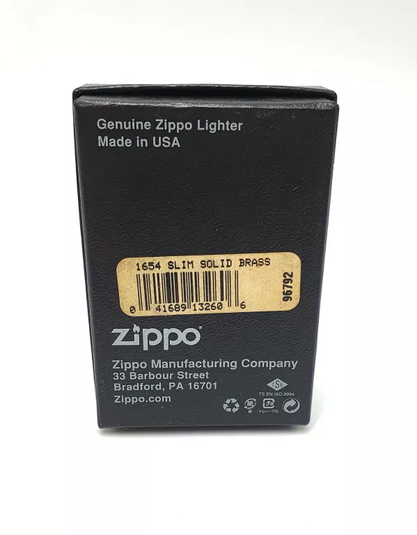 ZAPALNICZKA ZIPPO SOLID BRASS Z GRAWEREM+PUDEŁKO