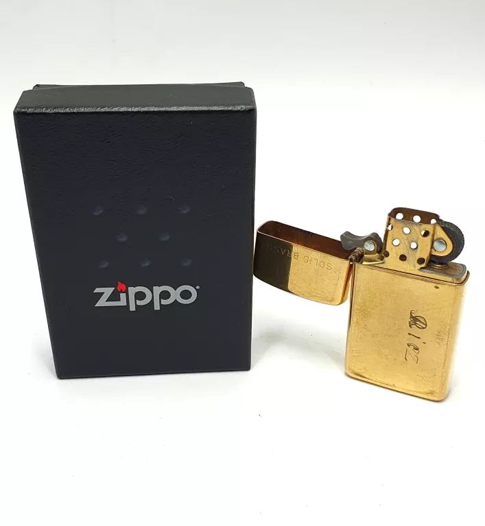 ZAPALNICZKA ZIPPO SOLID BRASS Z GRAWEREM+PUDEŁKO