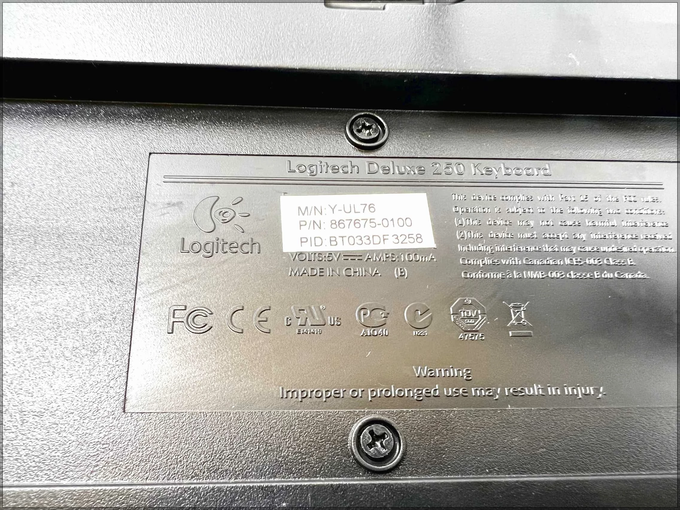 klawiatura-logitech-deluxe-250-interfejs-usb