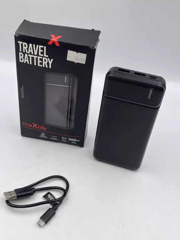 POWERBANK MAXLIFE 20000 MAH+KABEL USB