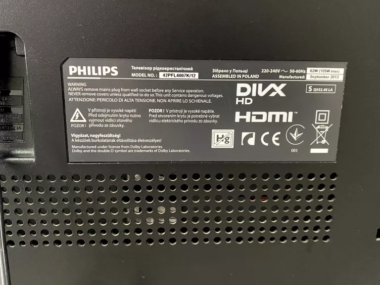 SMART TV PHILIPS 42PFL4007K/12 42" FULL HD LED