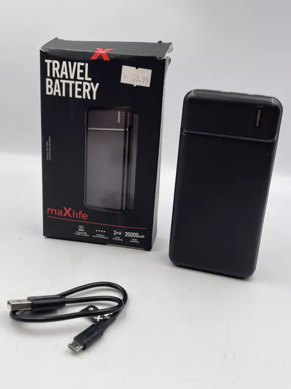 POWERBANK MAXLIFE 20000 MAH+KABEL USB