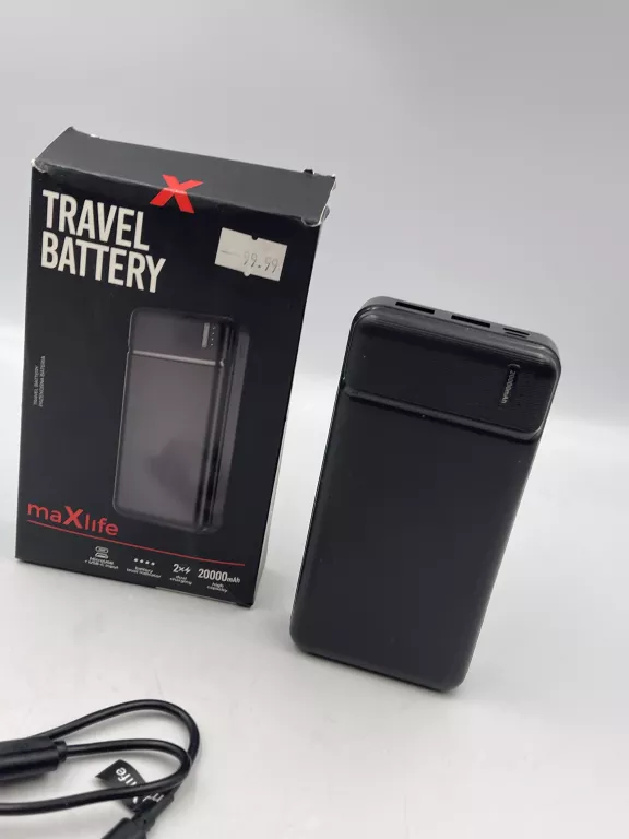 POWERBANK MAXLIFE 20000 MAH+KABEL USB