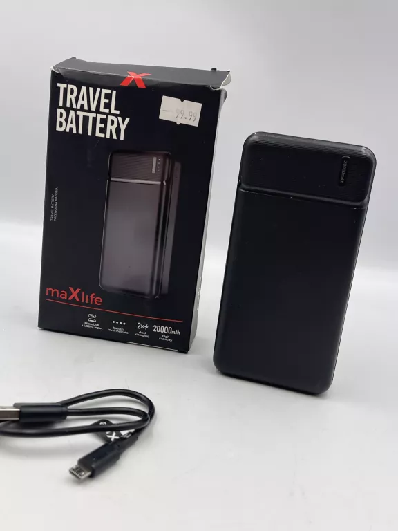 POWERBANK MAXLIFE 20000 MAH+KABEL USB
