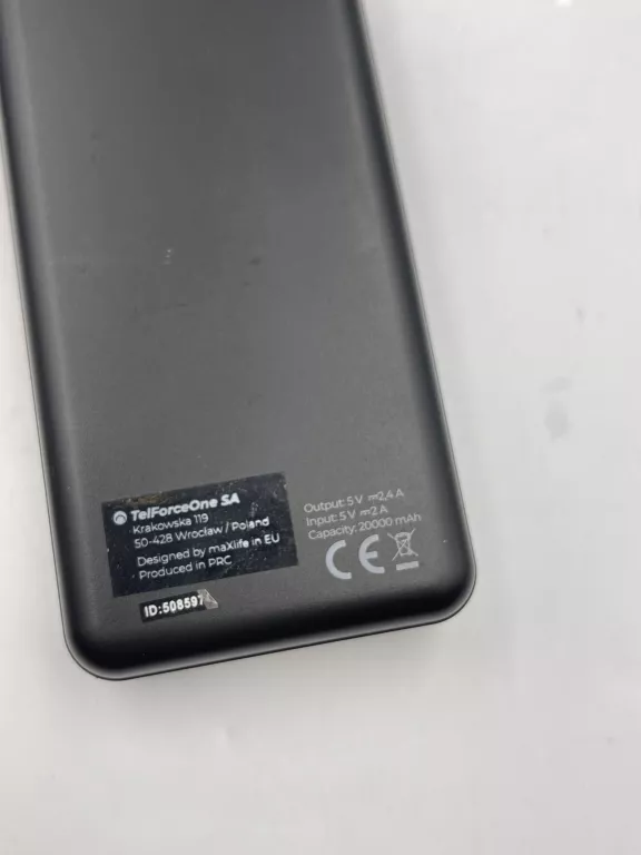 POWERBANK MAXLIFE 20000 MAH+KABEL USB