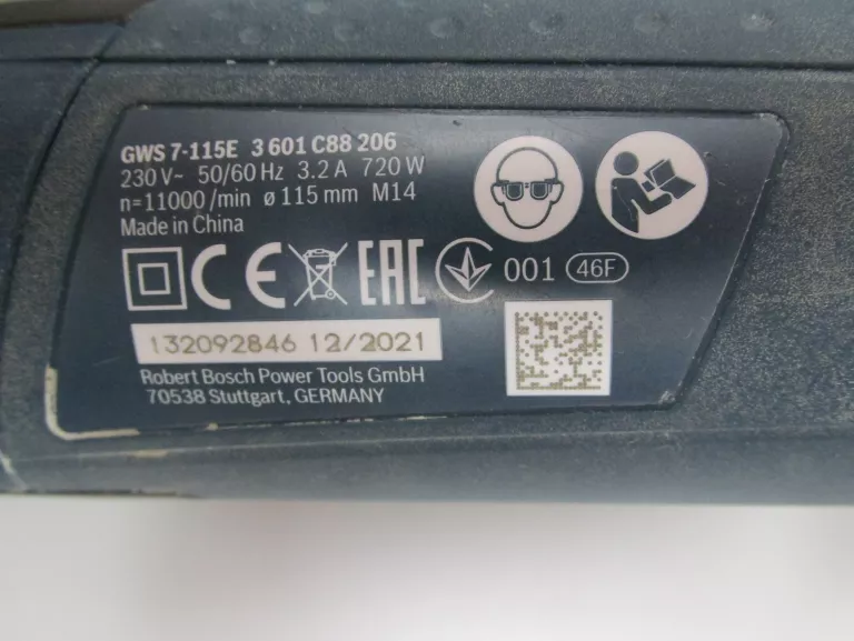 SZLIFIERKA KĄTOWA BOSCH GWS 7-115E 720W 2021 ROK