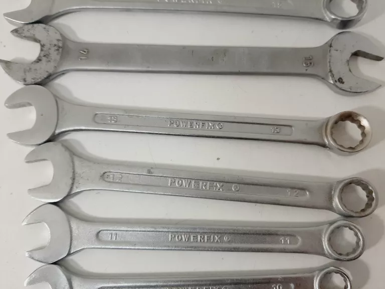 KLUCZE PŁASKO OCZKOWE POWERFIX 12 SZT.