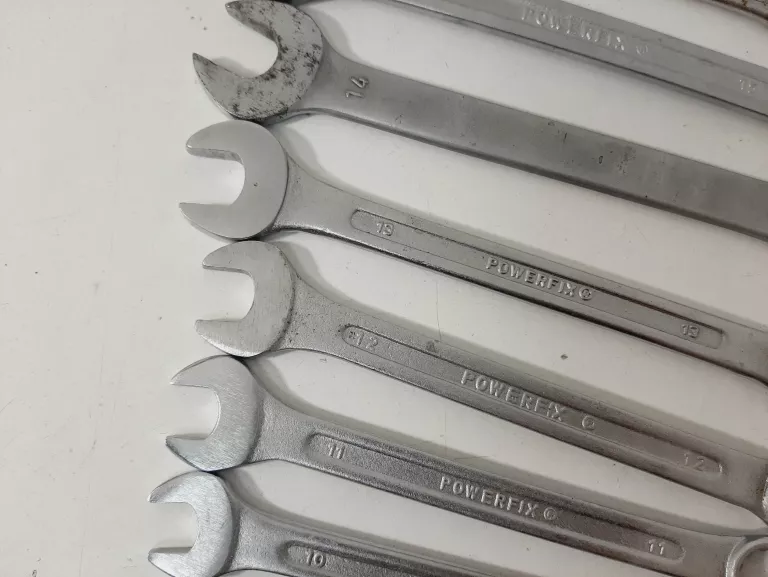 KLUCZE PŁASKO OCZKOWE POWERFIX 12 SZT.