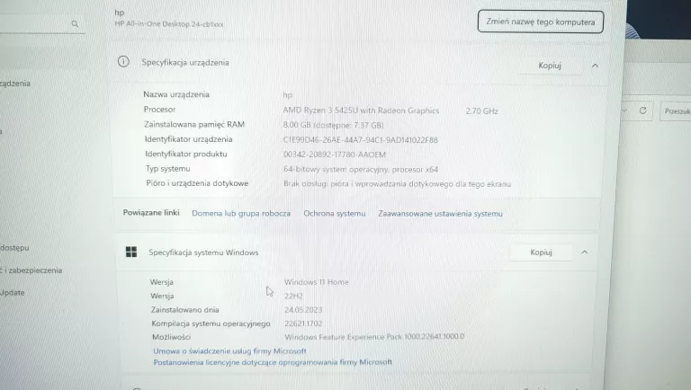 KOMPUTER HP ALL IN ONE 24-CB1330NW