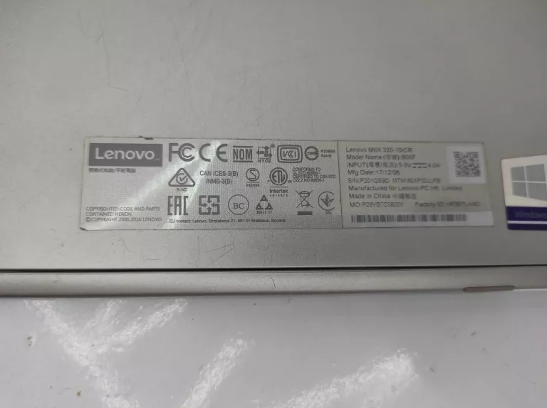LAPTOP LENOVO 80FX ATOM X5/WIN10/4GBRAM/HD/60GB