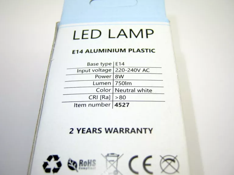 ŻARÓWKA ŚWIECZKA LUMENIX 750LM 8W E14 NEUTRAL WH