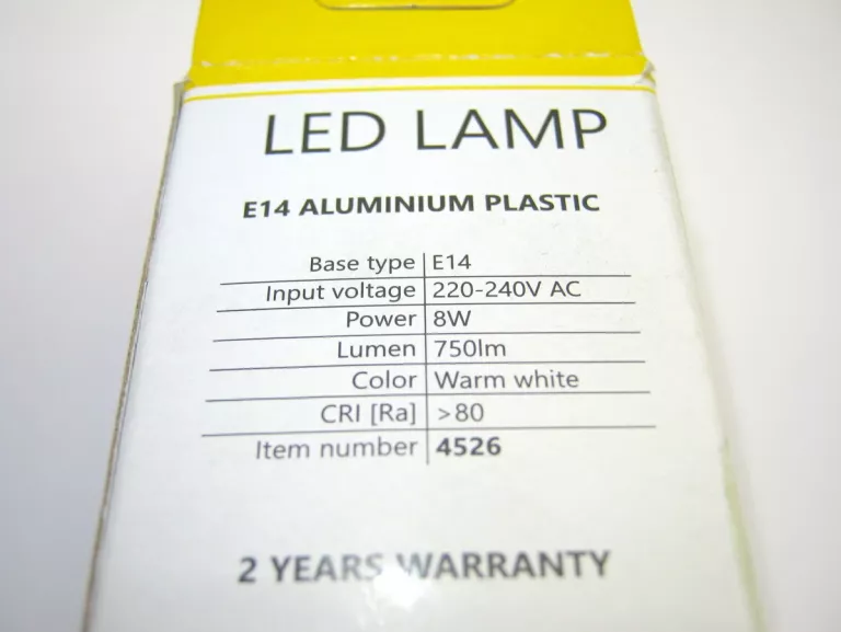 ŻARÓWKA ŚWIECZKA LUMENIX 750LM 8W E14 WARM WHITE