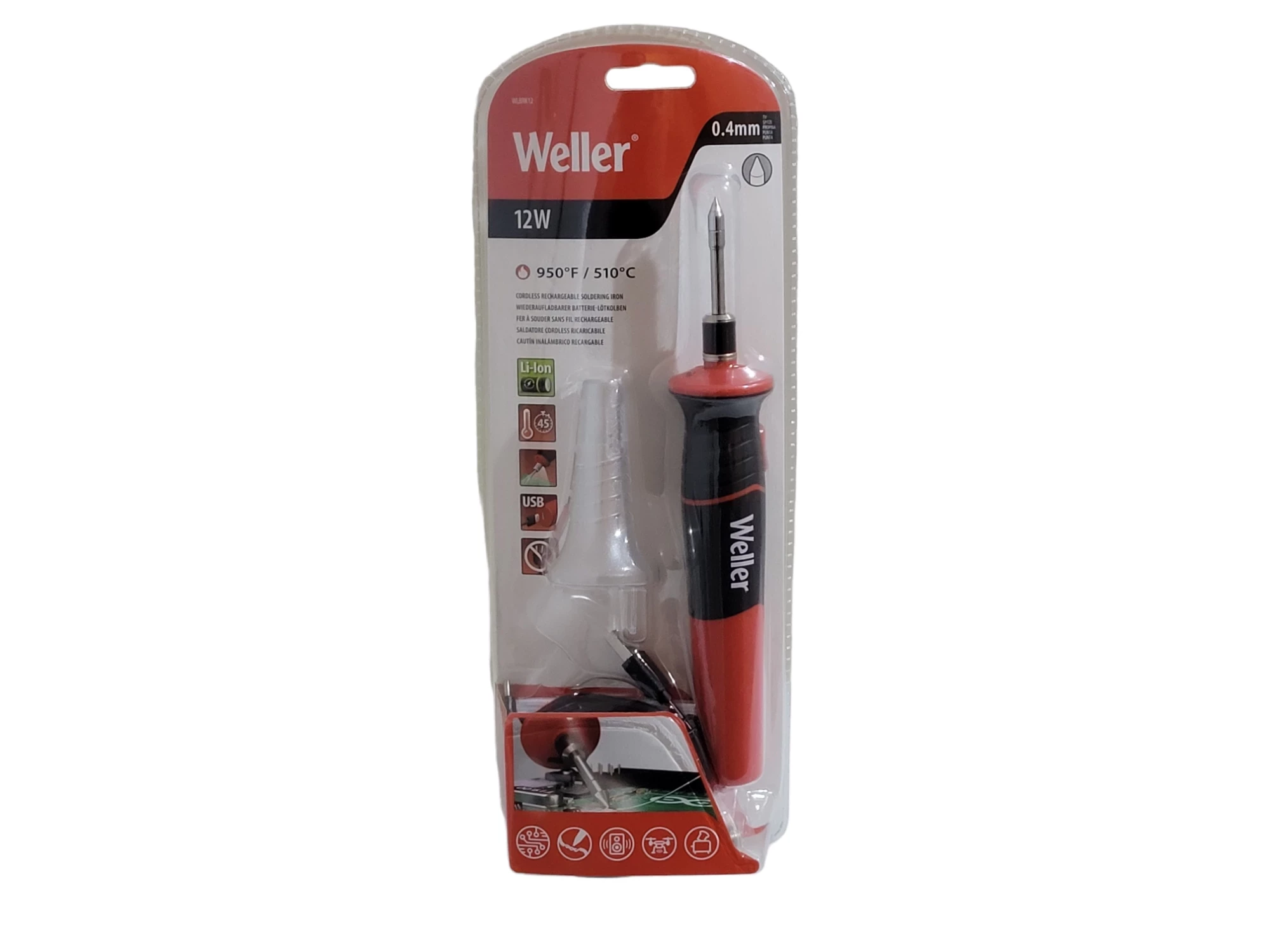 Weller WLBRK12 Saldatore a Batteria Ricaricabile USB C