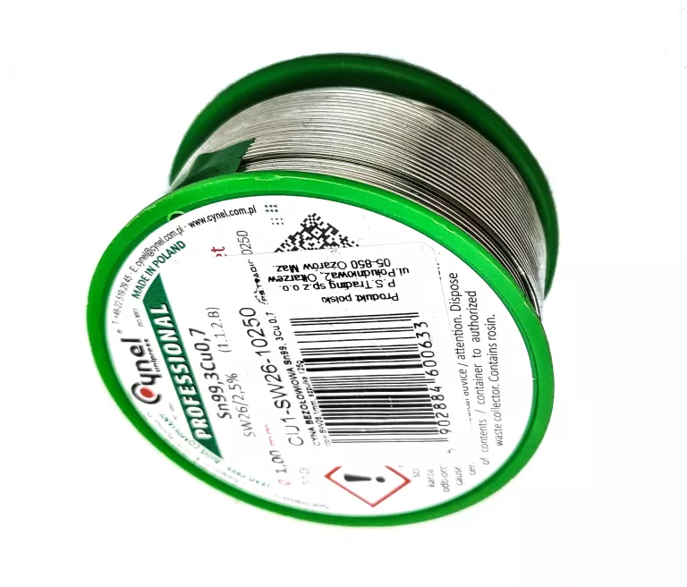 SPOIWO LUTOWNICZE BEZOŁOWIOWE CYNEL 2,0 MM 250 G
