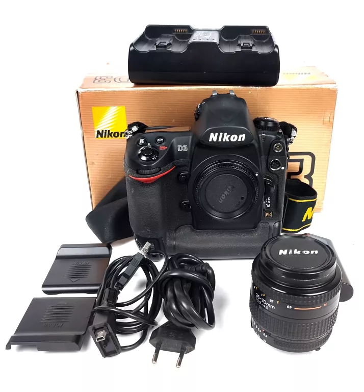 ZESTAW NIKON D3 BODY + OBIEKTYW PEŁEN ZESTAW