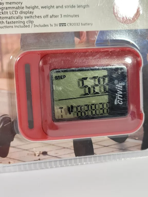 CRIVIT PRO KROKOMIERZ Z CZUJNIKIEM 3D CZERWONY