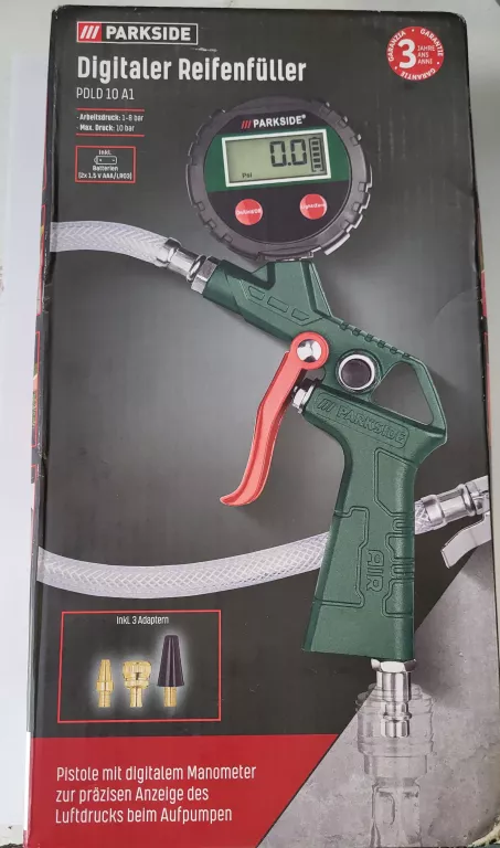 PISTOLET DO POMPOWANIA Z MANOM PARKSIDE PDLD 10 A